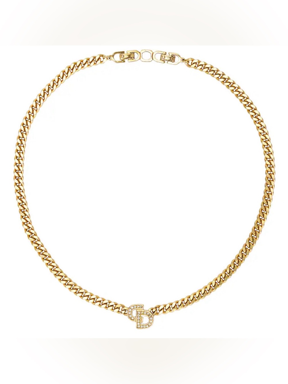 vintage Christian Dior Short Necklace gold-plated